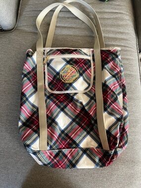Ralph Lauren Vintage Red Tartan Tote